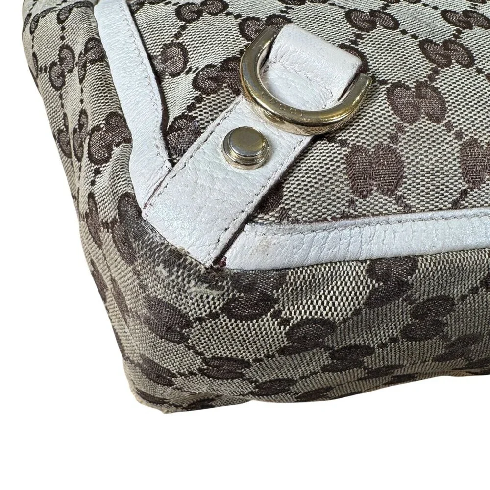 Gucci Beige/Cream GG Canvas and Leather Abbey D-Ring Small Mini Tote Handbag - Picture 8 of 12